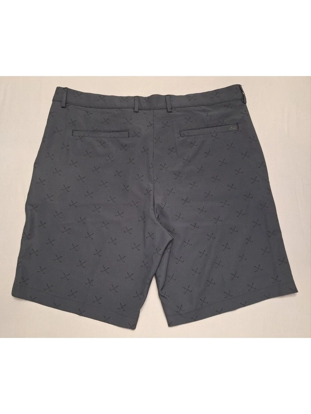 Greg Norman Novelty Golf Club Print Shorts Athleisure Outdoors Country Club 38